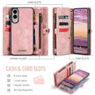 For Samsung Galaxy S25 Edge 5G CaseMe 008 Detachable Multifunctional Leather Phone Case(Pink) - 2