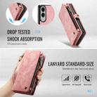 For Samsung Galaxy S25 Edge 5G CaseMe 008 Detachable Multifunctional Leather Phone Case(Pink) - 3