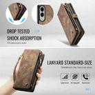 For Samsung Galaxy S25 Edge 5G CaseMe 008 Detachable Multifunctional Leather Phone Case(Brown) - 3