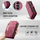 For Samsung Galaxy Z Fold7 CaseMe 008 Detachable Multifunctional Leather Phone Case(Wine Red) - 3