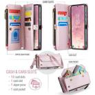 For Samsung Galaxy S25+ 5G CaseMe C36 Card Slots Zipper Wallet RFID Anti-theft Leather Phone Case(Pink) - 2