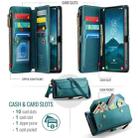 For Samsung Galaxy S25+ 5G CaseMe C36 Card Slots Zipper Wallet RFID Anti-theft Leather Phone Case(Blue) - 2