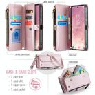 For Samsung Galaxy S25 5G CaseMe C36 Card Slots Zipper Wallet RFID Anti-theft Leather Phone Case(Pink) - 2