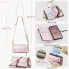 For Samsung Galaxy S25 5G CaseMe C36 Card Slots Zipper Wallet RFID Anti-theft Leather Phone Case(Pink) - 3