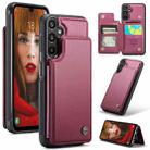 For Samsung Galaxy A16 5G CaseMe C22 Card Slots Holder RFID Anti-theft Phone Case(Red) - 1