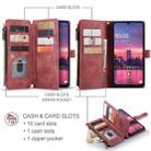 For Samsung Galaxy A16 5G CaseMe C30 Card Slots Zipper Wallet Leather Phone Case(Red) - 2