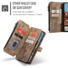 For Samsung Galaxy S25 5G CaseMe C30 Card Slots Zipper Wallet Leather Phone Case(Brown) - 3
