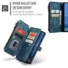 For Samsung Galaxy S25 5G CaseMe C30 Card Slots Zipper Wallet Leather Phone Case(Blue) - 3