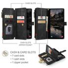 For Samsung Galaxy S25 5G CaseMe C30 Card Slots Zipper Wallet Leather Phone Case(Black) - 2