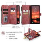 For Samsung Galaxy S25 5G CaseMe C30 Card Slots Zipper Wallet Leather Phone Case(Red) - 2