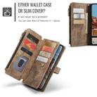 For Samsung Galaxy S25+ 5G CaseMe C30 Card Slots Zipper Wallet Leather Phone Case(Brown) - 3