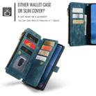 For Samsung Galaxy S25+ 5G CaseMe C30 Card Slots Zipper Wallet Leather Phone Case(Blue) - 3