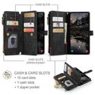 For Samsung Galaxy S25+ 5G CaseMe C30 Card Slots Zipper Wallet Leather Phone Case(Black) - 2