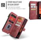 For Samsung Galaxy S25+ 5G CaseMe C30 Card Slots Zipper Wallet Leather Phone Case(Red) - 3