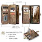 For Samsung Galaxy S25 Ultra 5G CaseMe C30 Card Slots Zipper Wallet Leather Phone Case(Brown) - 2