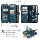 For Samsung Galaxy S25 Ultra 5G CaseMe C30 Card Slots Zipper Wallet Leather Phone Case(Blue) - 2