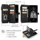 For Samsung Galaxy S25 Ultra 5G CaseMe C30 Card Slots Zipper Wallet Leather Phone Case(Black) - 2