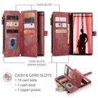 For Samsung Galaxy S25 Ultra 5G CaseMe C30 Card Slots Zipper Wallet Leather Phone Case(Red) - 2