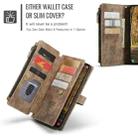 For Samsung Galaxy S25 Edge 5G CaseMe C30 Card Slots Zipper Wallet Leather Phone Case(Brown) - 3