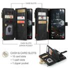 For Samsung Galaxy S25 Edge 5G CaseMe C30 Card Slots Zipper Wallet Leather Phone Case(Black) - 2