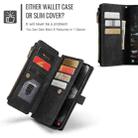For Samsung Galaxy S25 Edge 5G CaseMe C30 Card Slots Zipper Wallet Leather Phone Case(Black) - 3