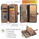 For Samsung Galaxy Z Fold7 CaseMe C30 Card Slots Zipper Wallet Leather Phone Case(Brown) - 2