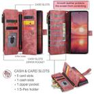 For Samsung Galaxy Z Fold7 CaseMe C30 Card Slots Zipper Wallet Leather Phone Case(Red) - 2