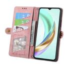 For vivo Y37 Geometric Zipper Wallet Side Buckle Leather Phone Case(Pink) - 3