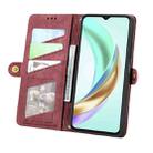 For vivo Y37 Geometric Zipper Wallet Side Buckle Leather Phone Case(Red) - 3