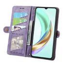 For vivo Y37 Geometric Zipper Wallet Side Buckle Leather Phone Case(Purple) - 3