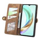 For vivo Y37 Geometric Zipper Wallet Side Buckle Leather Phone Case(Brown) - 3