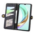 For vivo Y37 Geometric Zipper Wallet Side Buckle Leather Phone Case(Black) - 3