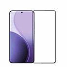 For OPPO Reno14 Pro MOFI 9H 3D Explosion-proof Curved Screen Tempered Glass Film(Black) - 1