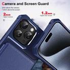 For iPhone 16 Pro Max ENKAY Hat-Prince Card Slot Wallet TPU Back Leather Phone Case with Lens Film(Dark Blue) - 3