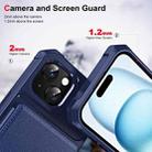 For iPhone 15 Plus ENKAY Hat-Prince Card Slot Wallet TPU Back Leather Phone Case with Lens Film(Cyan) - 3