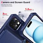 For iPhone 15 ENKAY Hat-Prince Card Slot Wallet TPU Back Leather Phone Case with Lens Film(Cyan) - 3