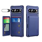 For Google Pixel 9 / 9 Pro ENKAY Hat-Prince Card Slot Wallet TPU Back Leather Phone Case with Lens Film(Dark Blue) - 1