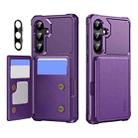 For Samsung Galaxy S24 5G ENKAY Hat-Prince Card Slot Wallet TPU Back Leather Phone Case with Lens Film(Purple) - 1