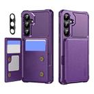 For Samsung Galaxy A55 5G ENKAY Hat-Prince Card Slot Wallet TPU Back Leather Phone Case with Lens Film(Purple) - 1