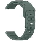 For Samsung Galaxy Watch 20mm I-Shaped Silicone Watch Band(Green) - 2