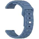 For Samsung Galaxy Watch 20mm I-Shaped Silicone Watch Band(Blue) - 2