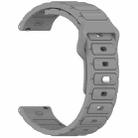 For Samsung Galaxy Watch 20mm I-Shaped Silicone Watch Band(Grey) - 2