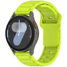 For Samsung Galaxy Watch 20mm I-Shaped Silicone Watch Band(Lime Green) - 1