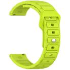 For Samsung Galaxy Watch 20mm I-Shaped Silicone Watch Band(Lime Green) - 2