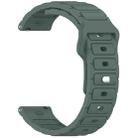 For Samsung Galaxy Watch 22mm I-Shaped Silicone Watch Band(Green) - 2