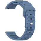For Samsung Galaxy Watch 22mm I-Shaped Silicone Watch Band(Blue) - 2