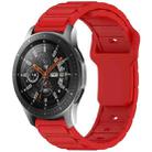 For Samsung Galaxy Watch 22mm I-Shaped Silicone Watch Band(Red) - 1