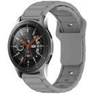 For Samsung Galaxy Watch 22mm I-Shaped Silicone Watch Band(Grey) - 1