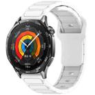 For Huawei Watch 22mm I-Shaped Silicone Watch Band(White) - 1
