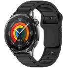 For Huawei Watch 22mm I-Shaped Silicone Watch Band(Black) - 1